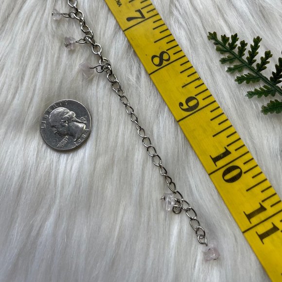Quartz silver tone anklet - Picture 5 of 5